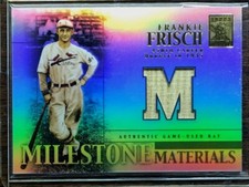 FRANKIE FRISCH 2002 TOPPS TRIBUTE GAME USED BAT CARD SP MILESTONE MATERIALS HOF