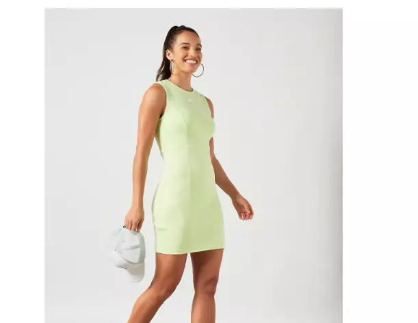 Nike Air Women s Bodycon Dress XS Tight Volt Yellow Casual