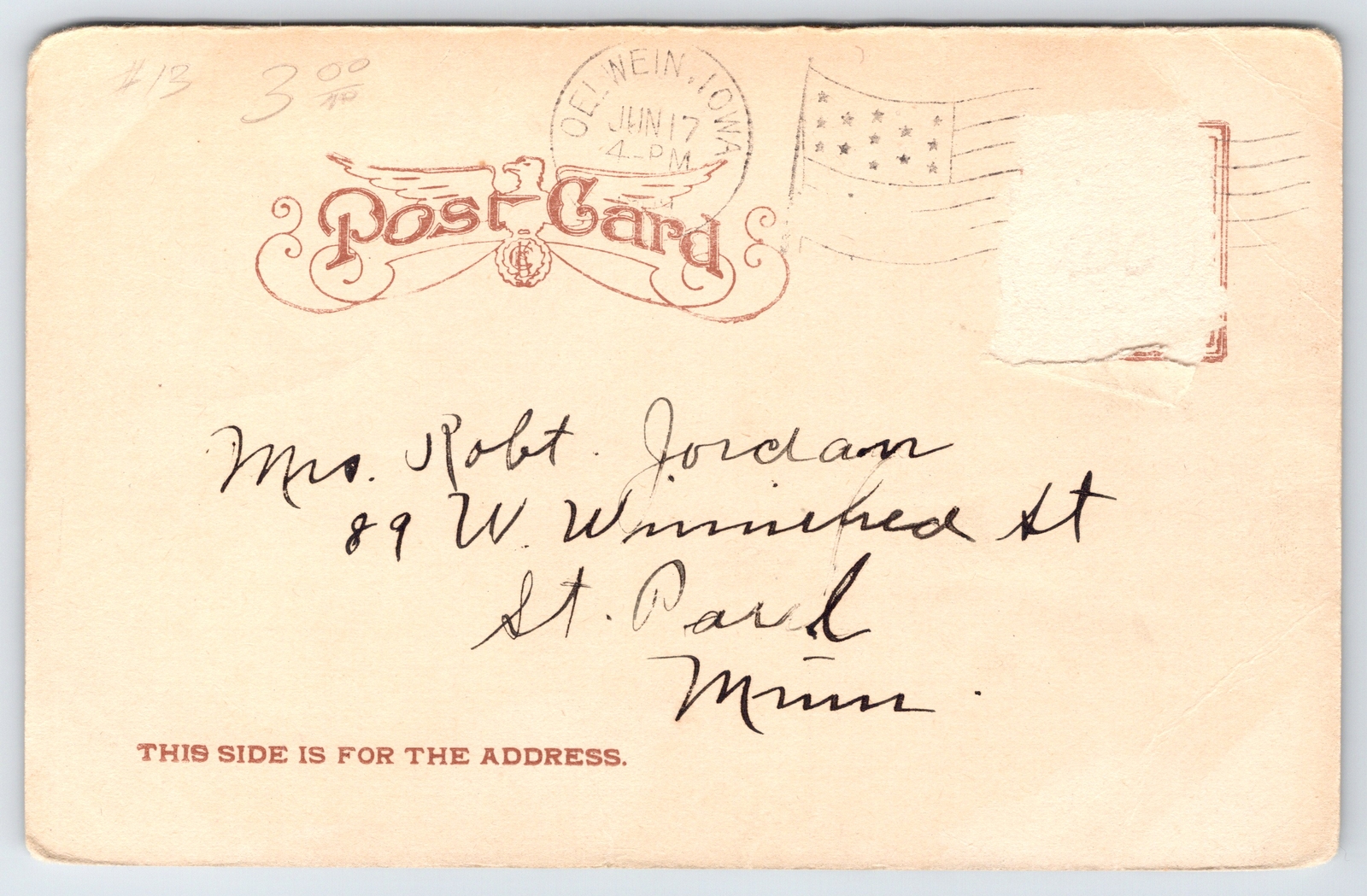 Oelwein IowaChristian ChurchStained Glass Windowsc1905 B&W Postcard