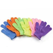 US 6 PCS Exfoliating Spa Bath Gloves Shower Soap Clean Hygiene Wholesale Lots