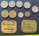 Puerto Rico, Fichas/Tokens, Lote de 11 tokens Transportacion, circulated