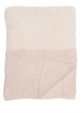 Stone Beige/Pearl BAREFOOT DREAMS  CozyChic  Throw Blanket-45x60 DISCONTINUED