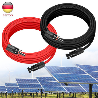 Solarkabel mit Stecker Verlängerungskabel Rot Schwarz 4mm², 6mm² Solarleitung PV