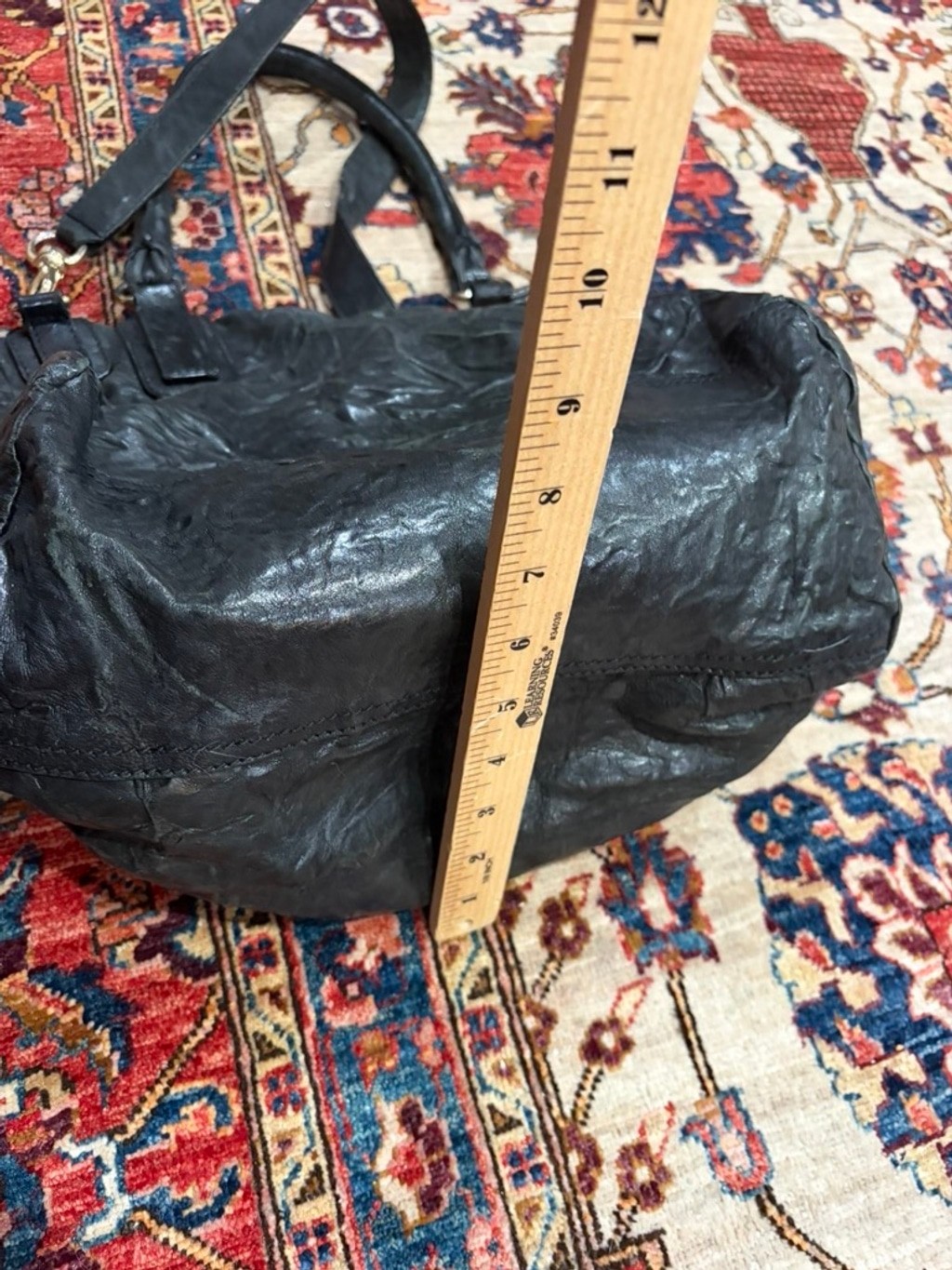 Givenchy Pandora Medium Satchel Black Wrinkled Leather Crossbody Italy thumbnail 12