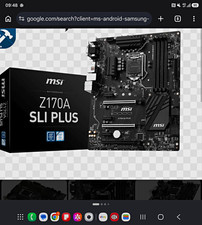 MSI Z170A SLI PLUS ATX LGA1151 Intel DDR4 Gaming Motherboard