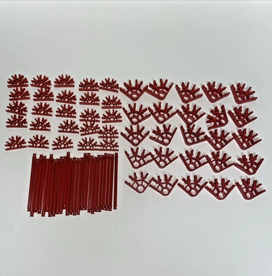 75 KNEX Red Connectors & Rods - Standard K'nex Parts - Image 2 of 2