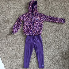 Nike Toddler 2pc Outfit Purple Nike Running Track Suit Logo Size 3-4 Years Girls
