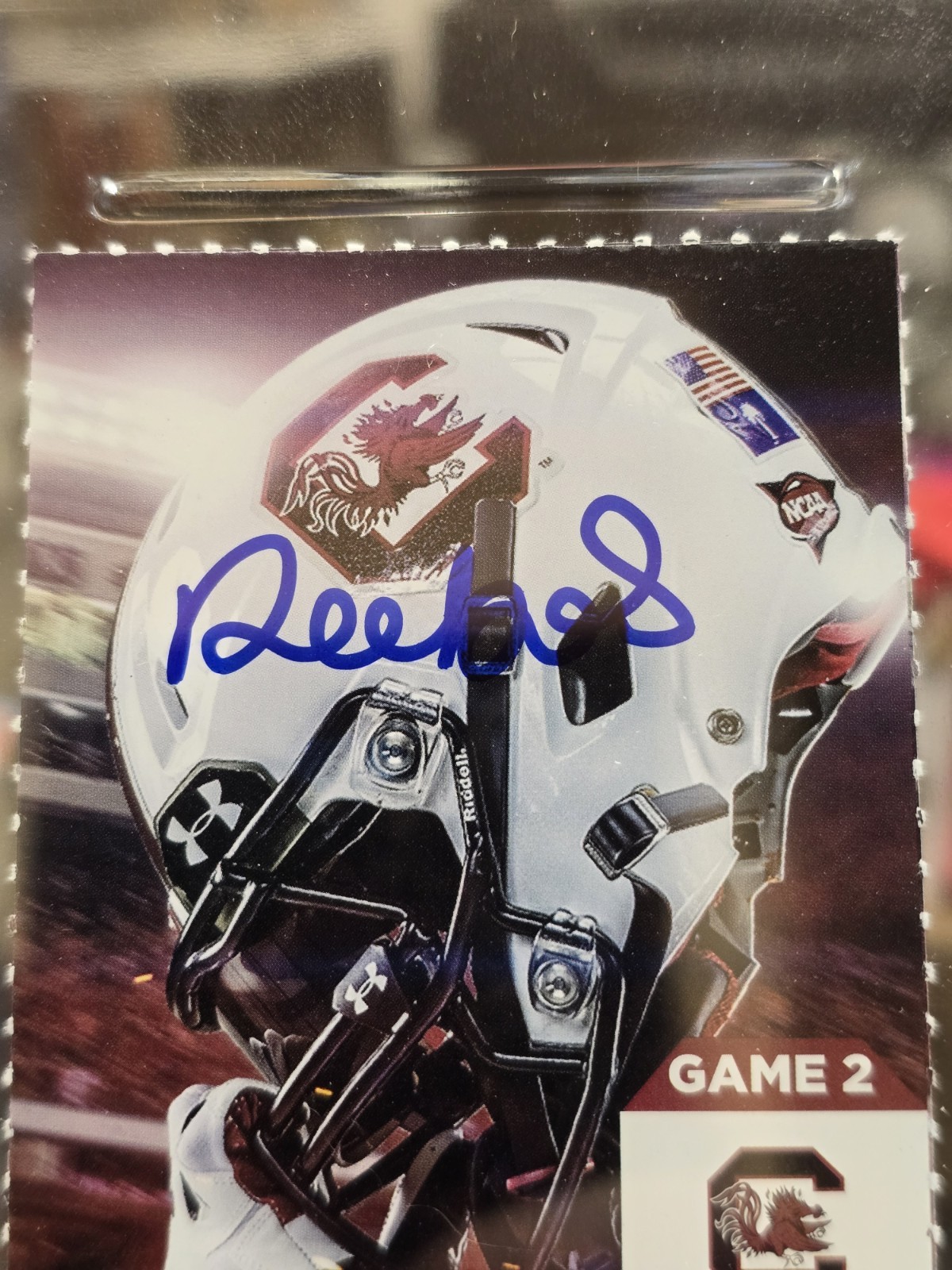 Deebo Samuel 2015 South Carolina Vs UCF Autographed Ticket PSA/DNA 10 view 3