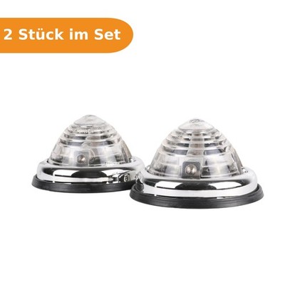 2 x Positionsleuchte 12V Weiß E9 Begrenzungsleuchten Anhänger Positionslicht LKW