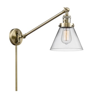 Innovations Lighting 237 Large Cone Large Cone 1 Light 25'' Tall - Brass