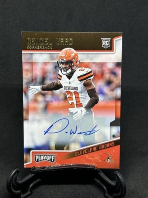 2018 Panini Playoff #241 Denzel Ward Rookie Auto RC Cleveland Browns