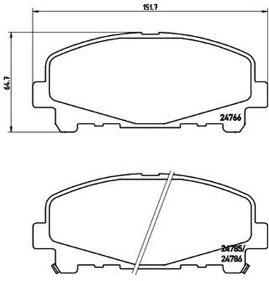 Bremsbelagsatz Scheibenbremse PRIME BREMBO P 28 043 für HONDA ACCORD CU IX CR CW