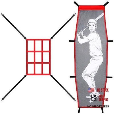 2PCS Baseball Softball Pitching Target & Dummy Batter, Adjustable Baseball