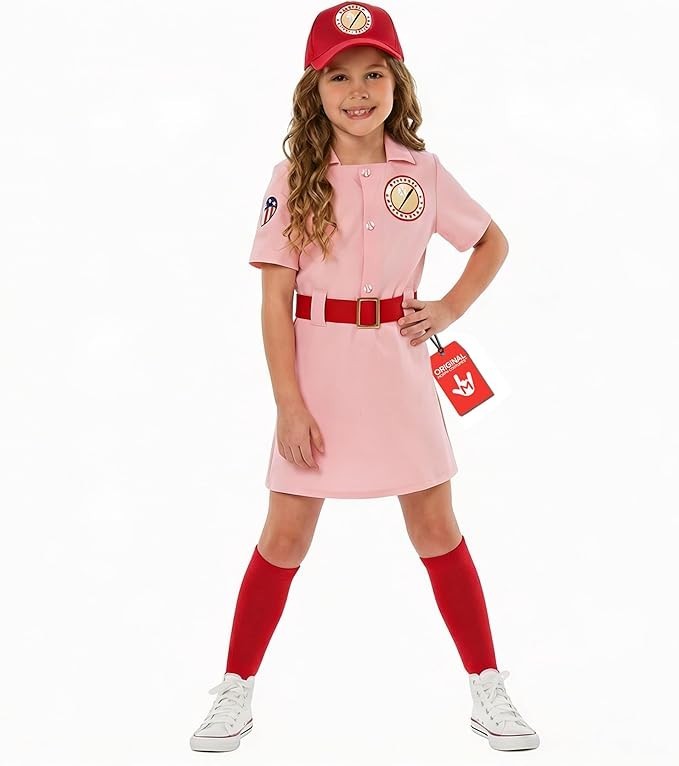 open lace back dress Children's Baseball Embroidered Pleated Dress  Cruzpe Store