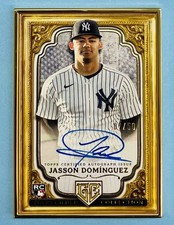 #/50 Jasson Dominguez Auto RC 2024 Topps Gilded Gallery Gold Framed Autograph