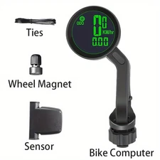 Durable Truck-Compatible Wireless Bicycle Speedometer Odometer with LCD Display