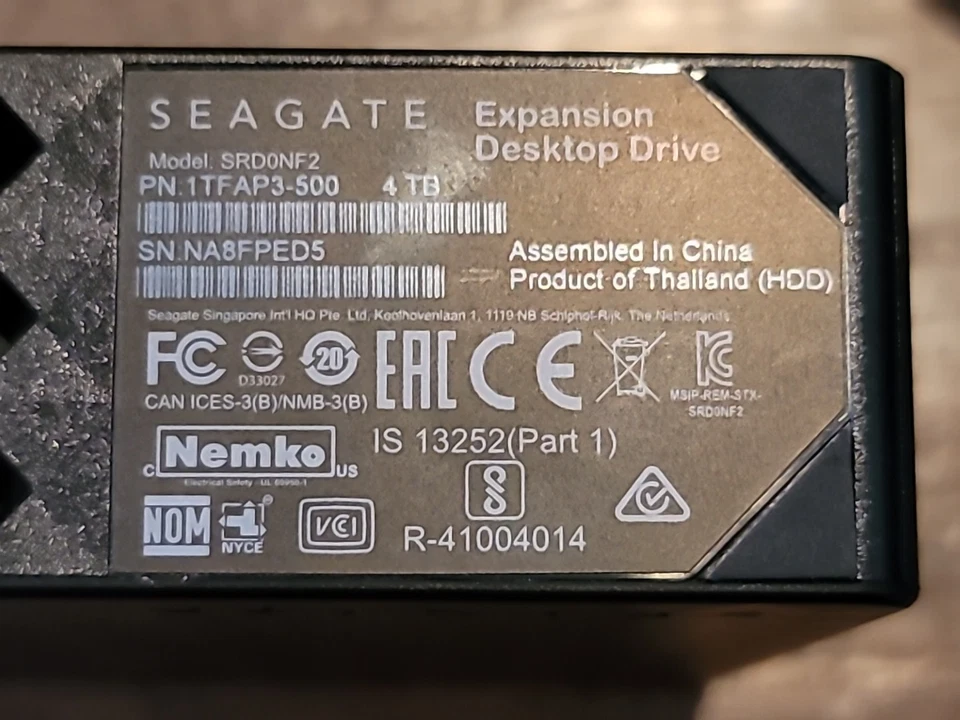 Seagate Expansion Desktop 4TB External Hard Drive HDD - Image 4 of 4