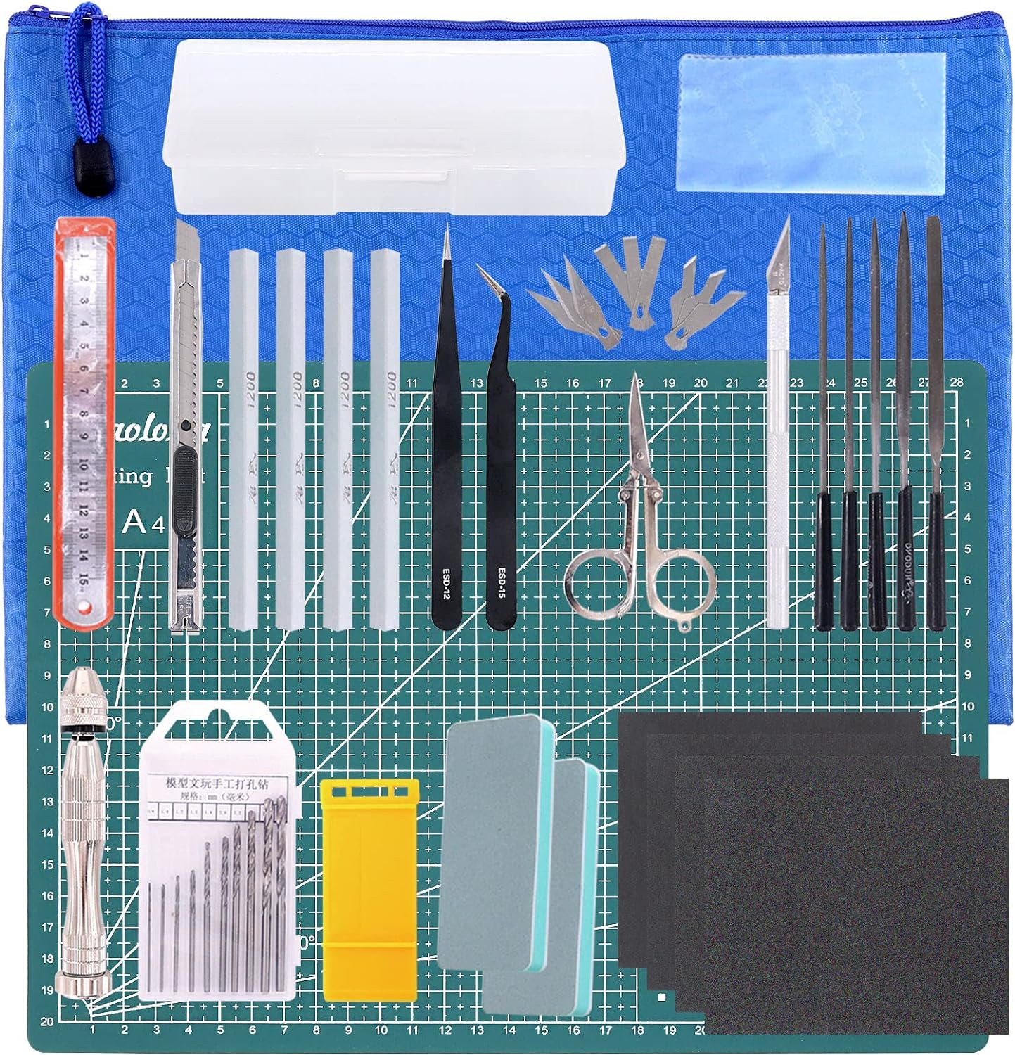 27Pcs Modeler Basic Tools Craft Set Hobby Building Tools Kit for Professional Gu