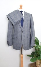 New HACKETT MAYFAIR Prince Of Wales Flannel 1 Button Suit £995 Size 40R/50R W34