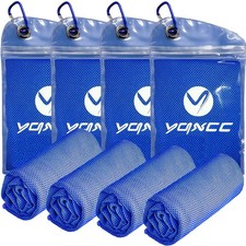 YQXCC 4 Pack Cooling Towels  40"x12"  Ice Cool for Neck  Microfiber Soft B...