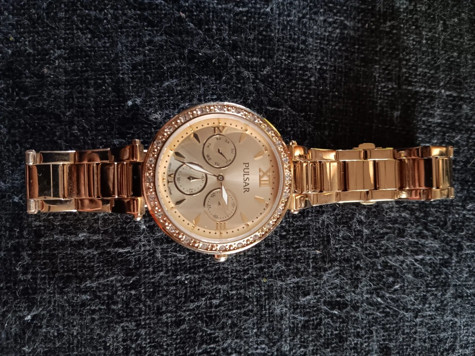 Новый Pulsar PP6104 женщины браслет часы водостойкий 3 шкалы минеральный кристалл - Изображение 2 из 4