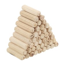 3/16" x 1" 5 x 25mm Wood Dowel Pins, 100 Pack Fluted Wooden Dowel Pin Straig...