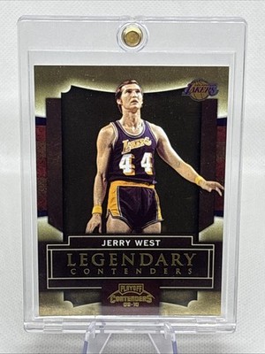 2009-10 Playoff Legendary Contenders Jerry West Gold 44/100! Jersey Match HOF NM