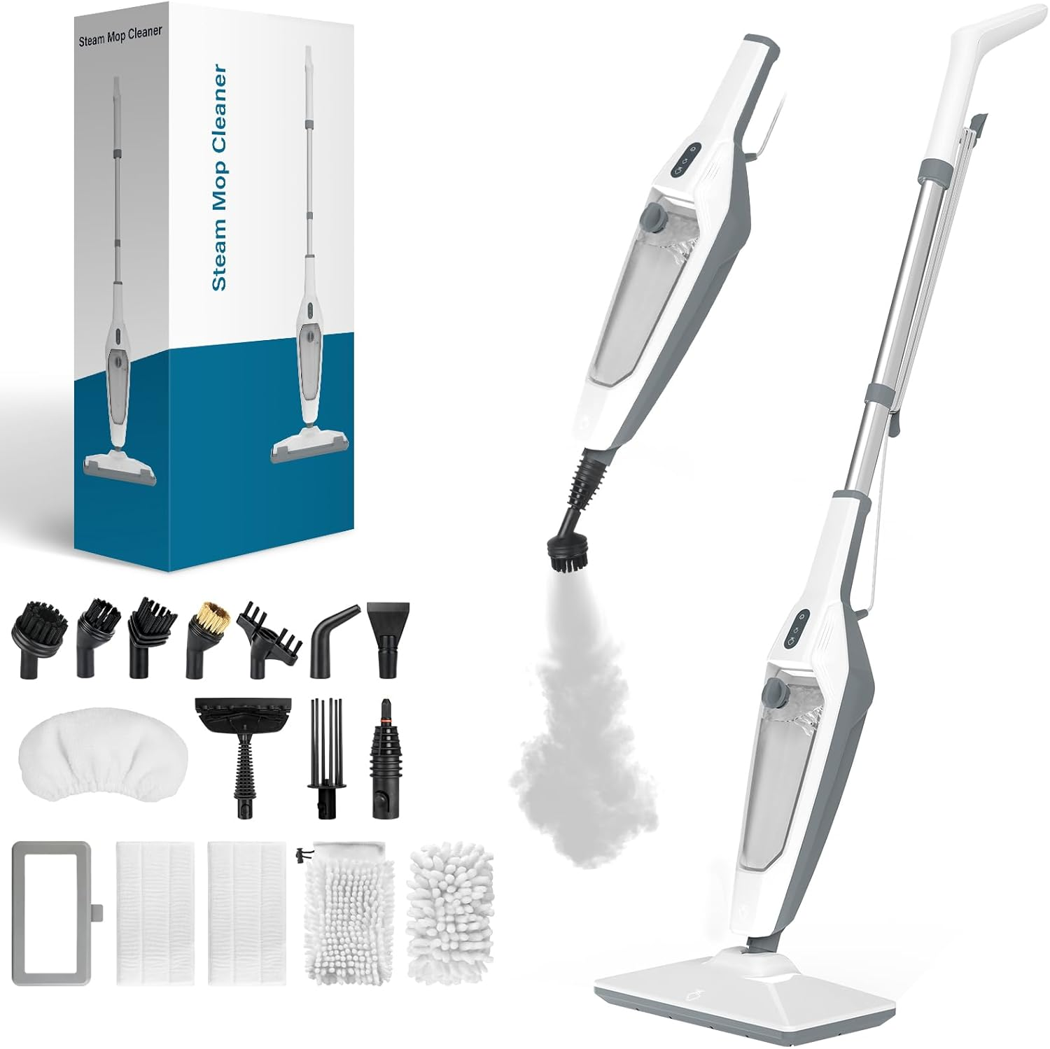 Steam Mop for Floor Cleaning, 12 in 1 Handheld Steam Cleaner for Home, Floor Ste-image