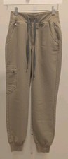 FIGS XXS Petite Women  s Zamora Jogger Scrub High Waisted Latte