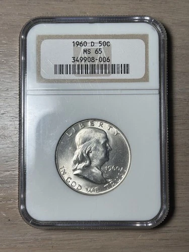 1960 D Franklin Half Dollar NGC MS65