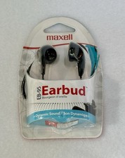 Maxell EB-95 White Stereo Wired Earbuds Headphones Earphones New 
