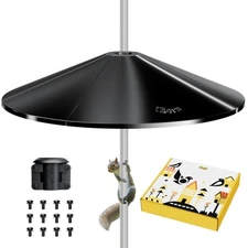Squirrel Baffle for Bird Feeder Pole, 19.5” Oversized Squirrel Guard Baffle, ...