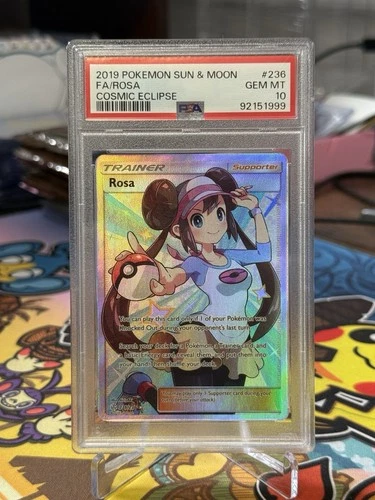2019 POKEMON SUN & MOON COSMIC ECLIPSE #236 FULL ART/ROSA PSA 10