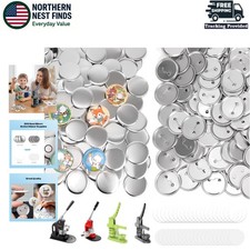 High-Quality 200-Piece Button Making Kit - 2.25 Inch Supplies for All Occasions