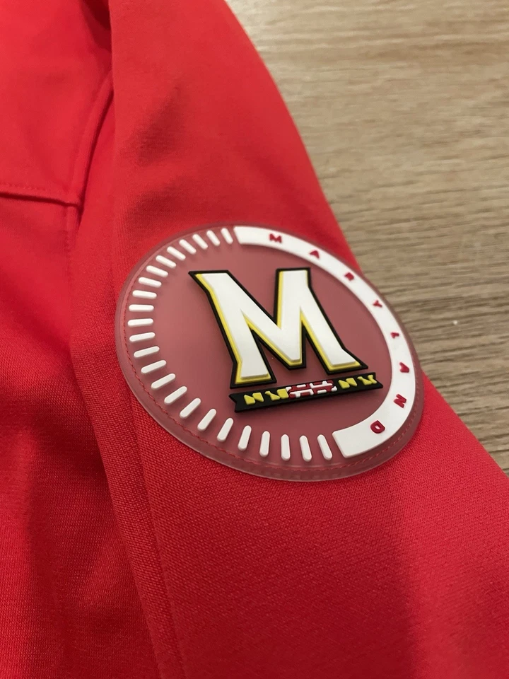 Chaqueta para hombre Under Armour roja XL Maryland Terrapins tejida calentamiento cremallera completa Foto 2 de 4
