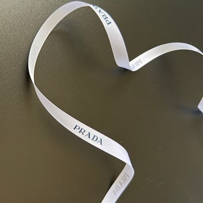 Authentic Prada Ribbon White wide 3/8'' Length 10 meters