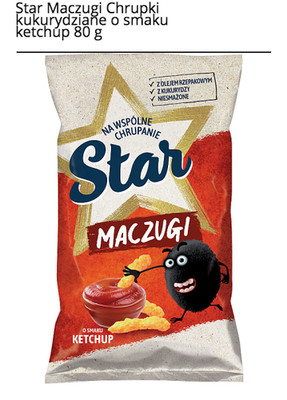 Polnische Chips Star Maczugi Chrupki kukurydziane o smaku ketchup 80 g FRITO LAY