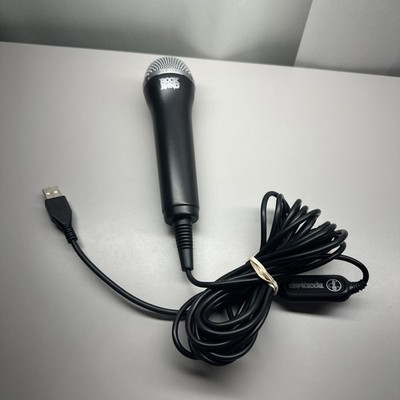 Rock Band Logitech USB Microphone Gaming Accessory Black E-UR20 Wired Mic TESTED