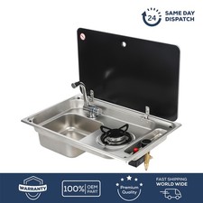 Campervan Sink Cooker Motorhome Horsebox Van W/ Hob & Tap SINGLE BURNER RH