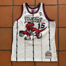 Mitchell & Ness White Toronto Raptors 15 Vince Carter Jersey Large 1998-99 Used