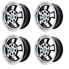 Riviera Wheels Black With Polished Lip 5.5 Wide 4 On 130mm Dunebuggy Vw Riviera Wheels Black With Polished Lip 5.5 Wide 4 On 130mm Dunebuggy Vw