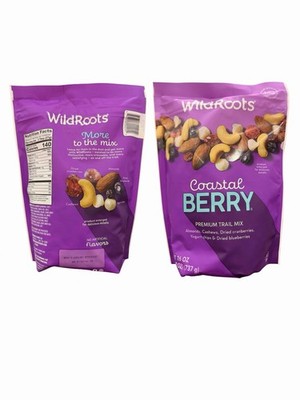 2 Packs WildRoots Coastal Berry Trail Mix 26 oz Each Pack, Total 52 oz +Surprise