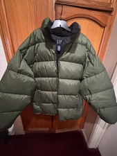 GAP Green Puffer Jacket Mens XXL Full Zip Nyl...