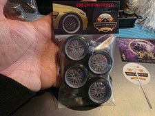 1/18 Scale BBS LM Staggered 3D Printed Wheels With RUBBER Tyres Diecast Model