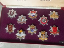 Boxed set of LONDON FIRE BRIGADE BADGES