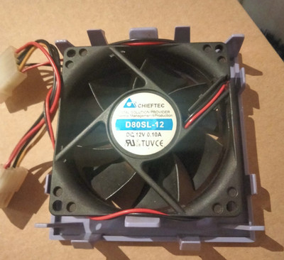 Original Chieftec Lüfter 80x80 Inkl. Halterung - Retro/Classic/Fan 