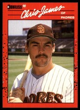 Chris James 1990 Donruss #323 Padres MLB READ FREE SHIPPING AutographDen
