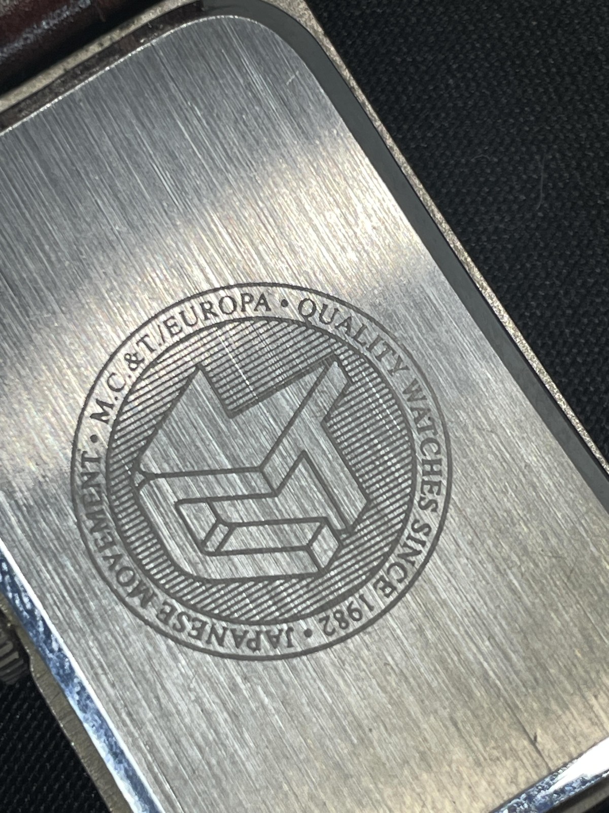 Microsoft Mens Watch Rectangular Cream Dial Brown… - image 9