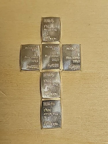 .999 Silver 5x 1g Bars Investment Lot Pure Silver Bullion Bars