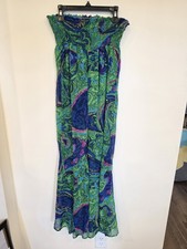 Show Me Your MuMu Boho Print Wide Leg Sheer Pants Womens SM Beach Festival